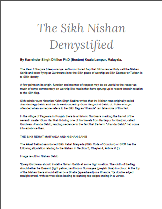 The Sikh Nishan Demystified By Karminder Singh Dhillon